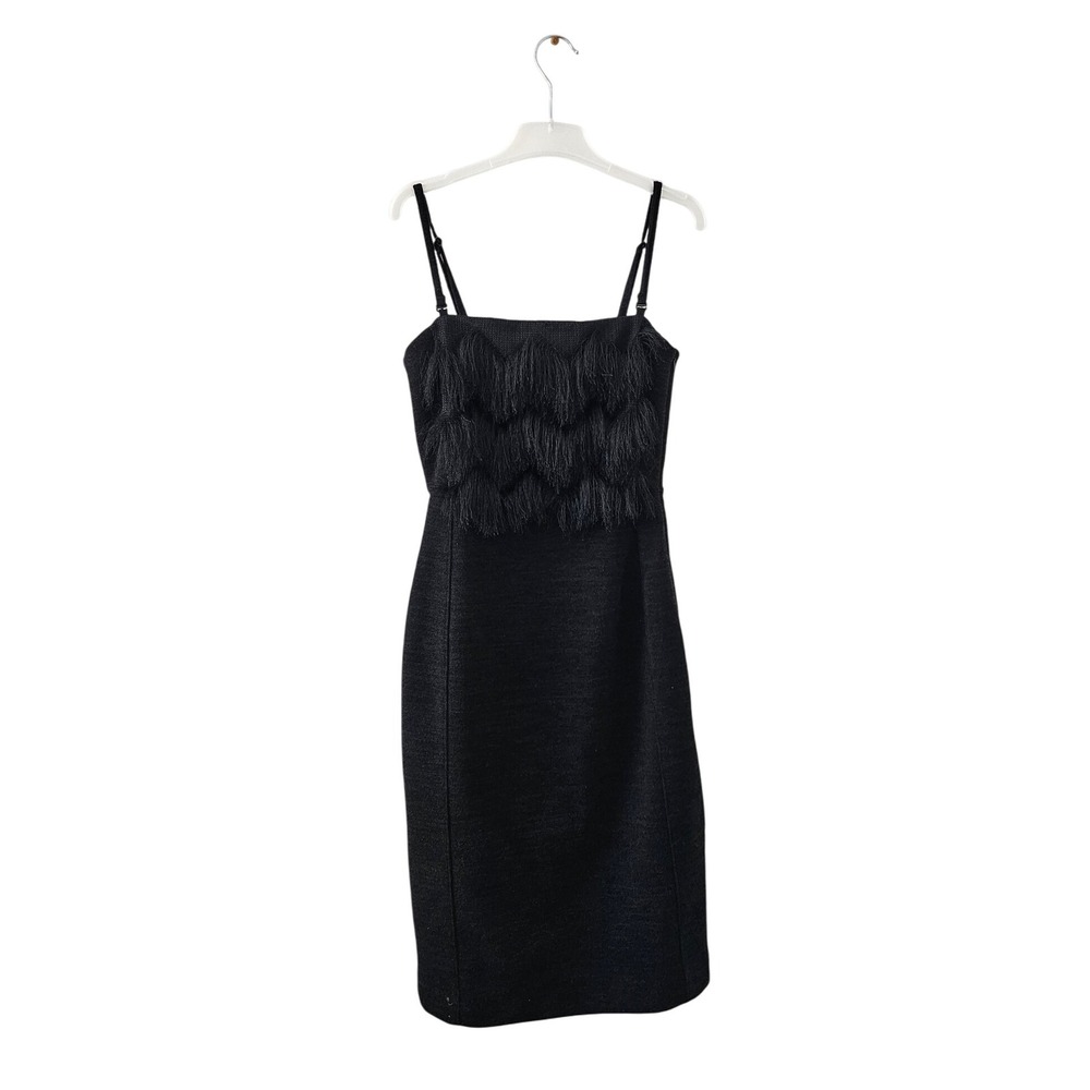 Women's Banana Republic‎ Fringe Knit Fitted Dress Adjustable Straps Sz 0